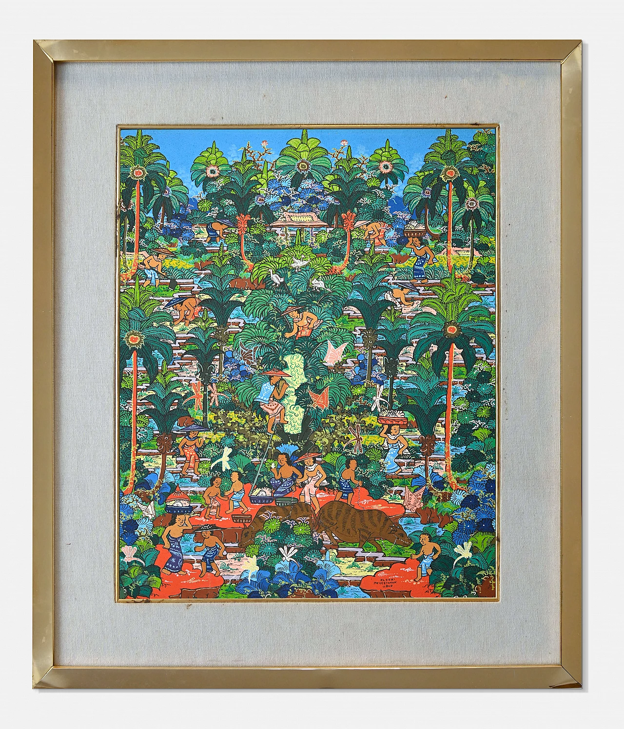 Scenes from Balinese Life, Ketut Soki, acrylic on canvas, 1960s 5