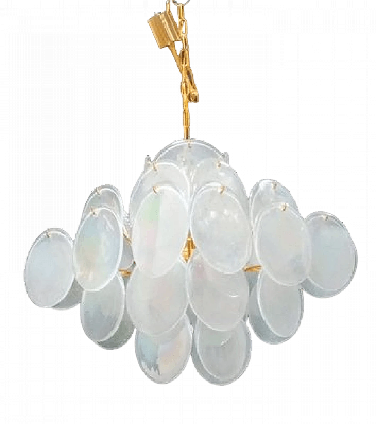 Murano glass disc chandelier, 1980s 14