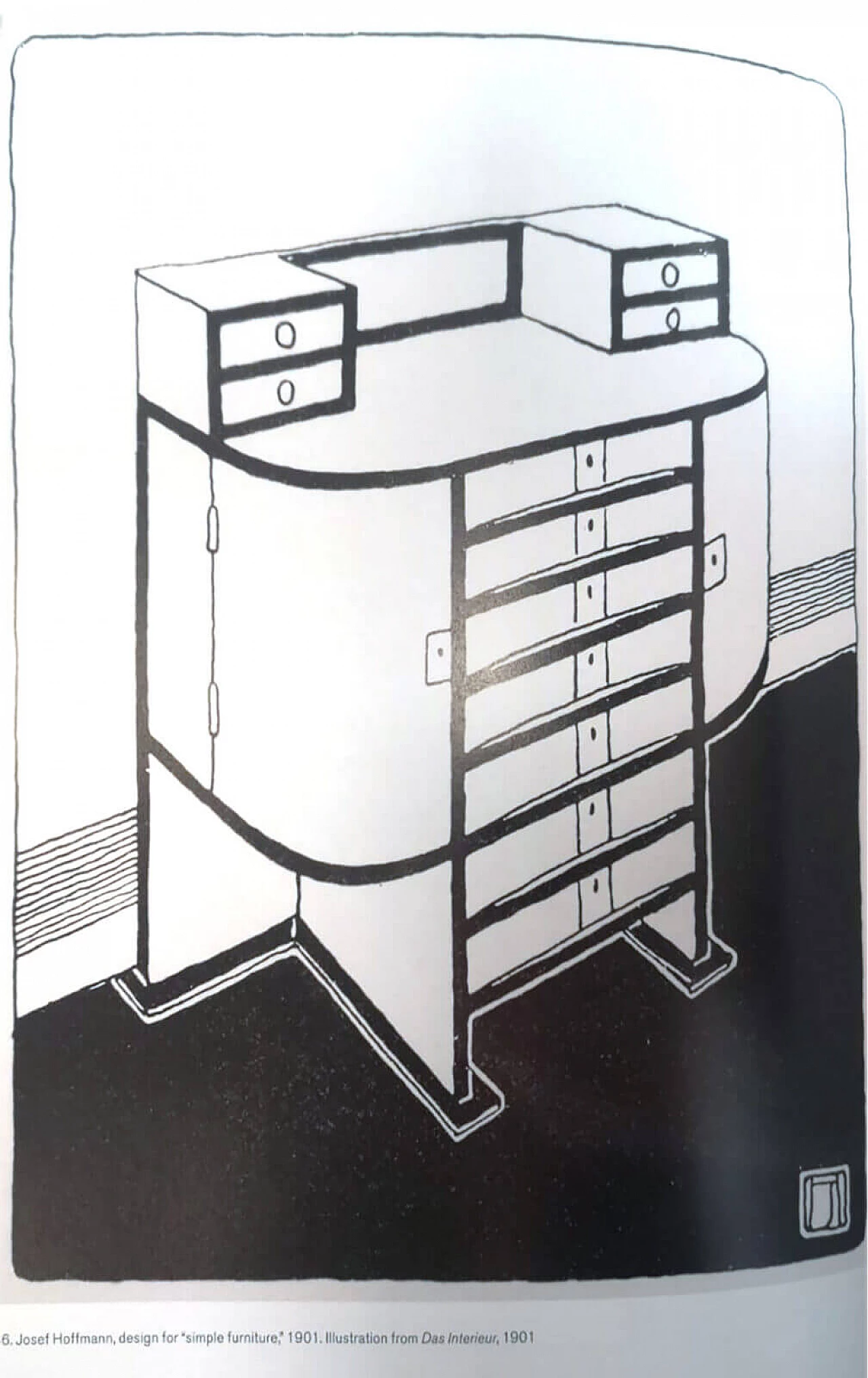 Painted wood chest of drawers in the style of Joseph Hoffmann, 1970s 7