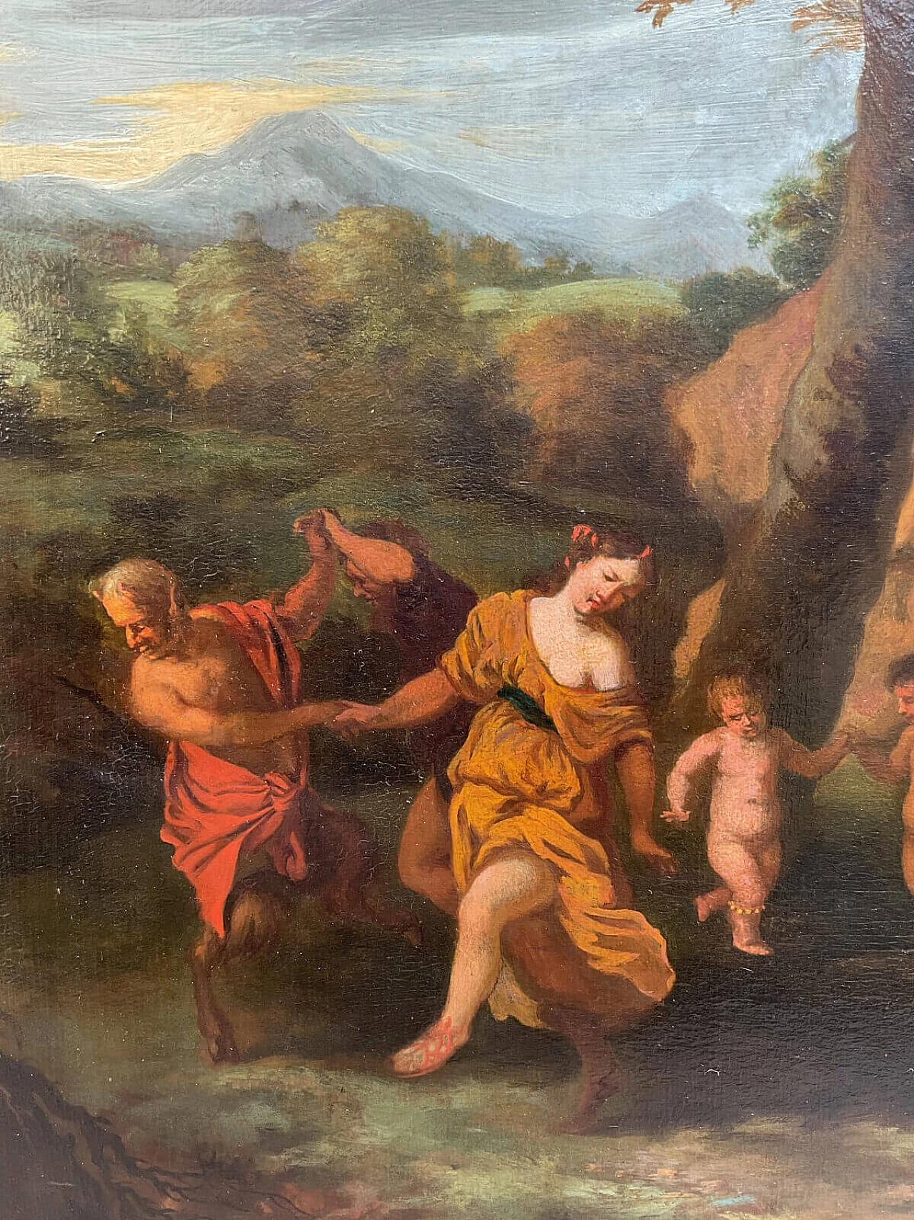 Bacchanal, oil painting on panel attributed to Gerard I Hoet, 17th century 5