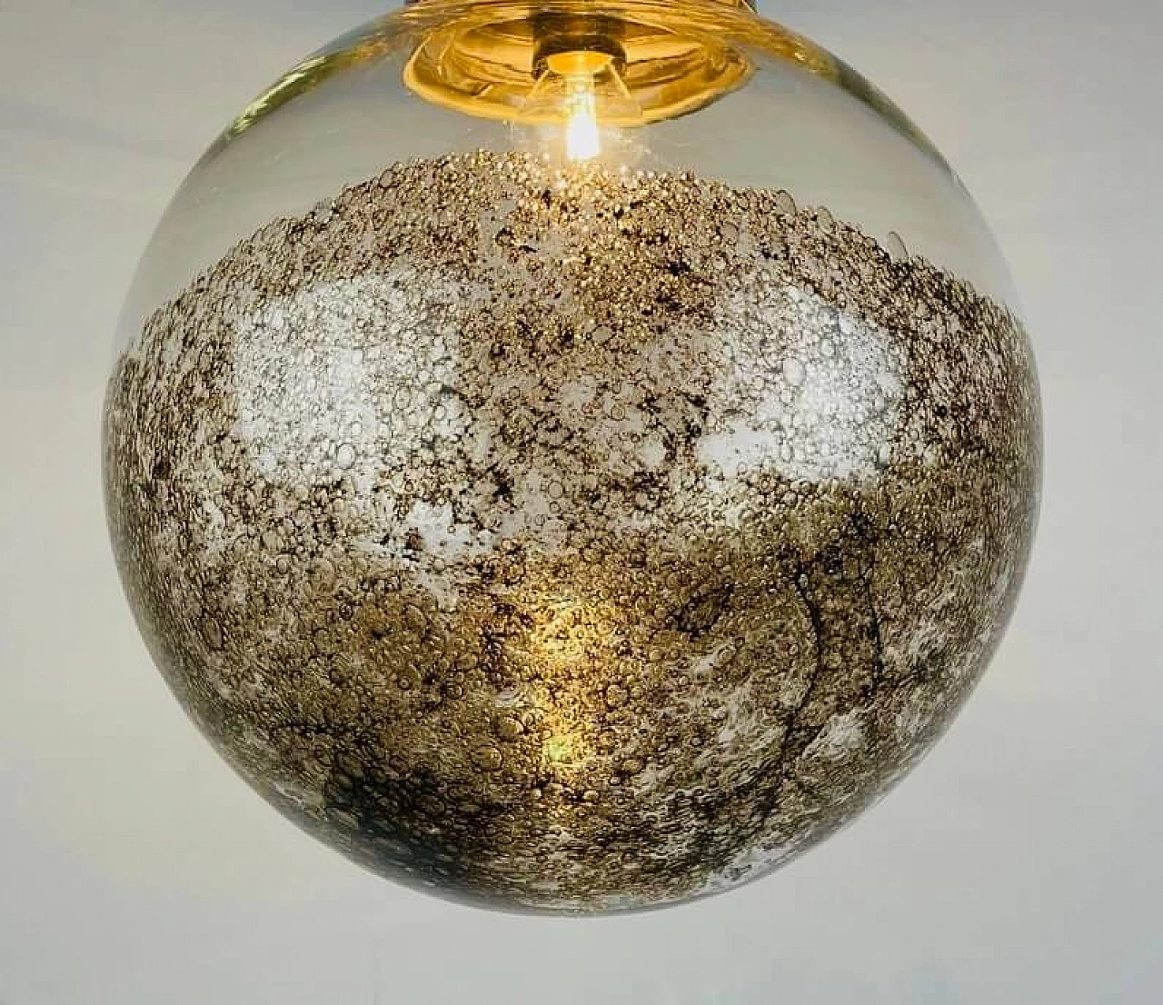 Pulegoso Murano glass hanging lamp, 1970s 8