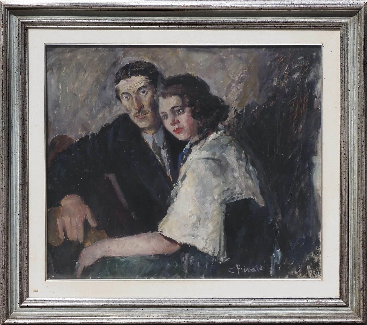 Cosimo Privato, family portrait, oil painting on panel 1