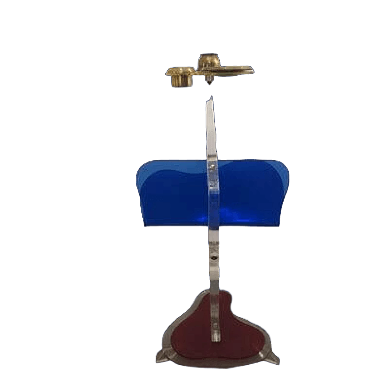 Acrylic glass and brass coat stand by Ambrosio, 1950s 15