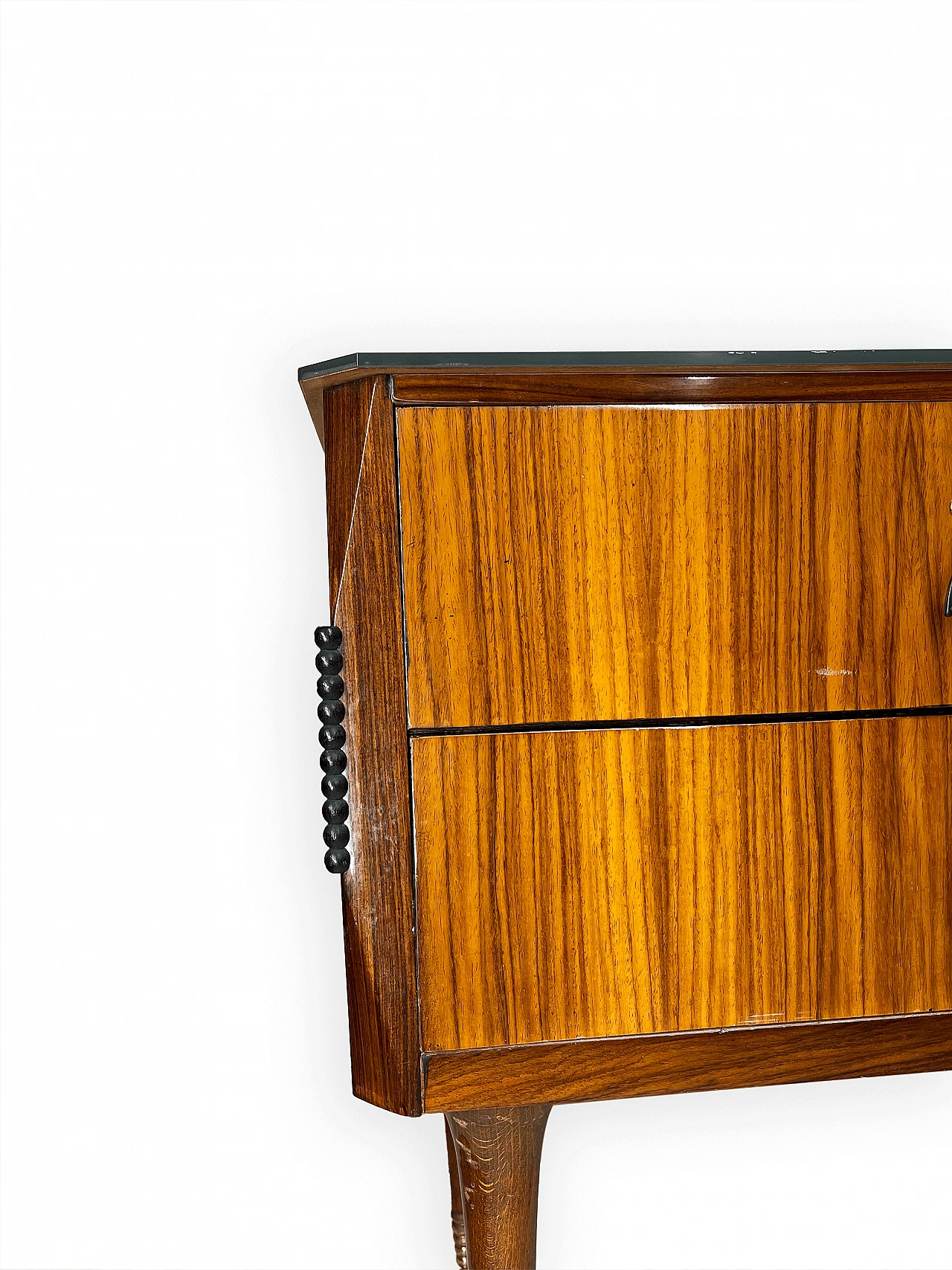 Cassettiera in teak e ottone, anni '50 6