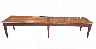 Emilian walnut and oak table, second half of the 19th century