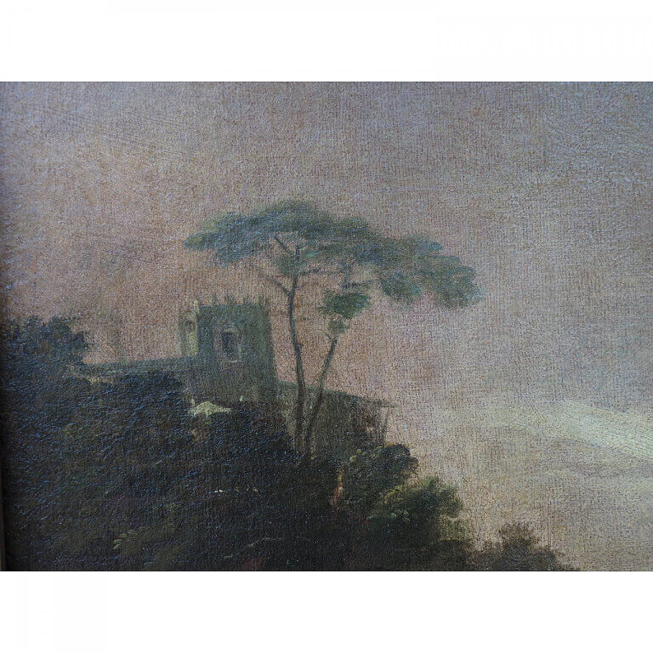 School of Marco Ricci, Sunset landscape with figures, oil on canvas, 18th century 2