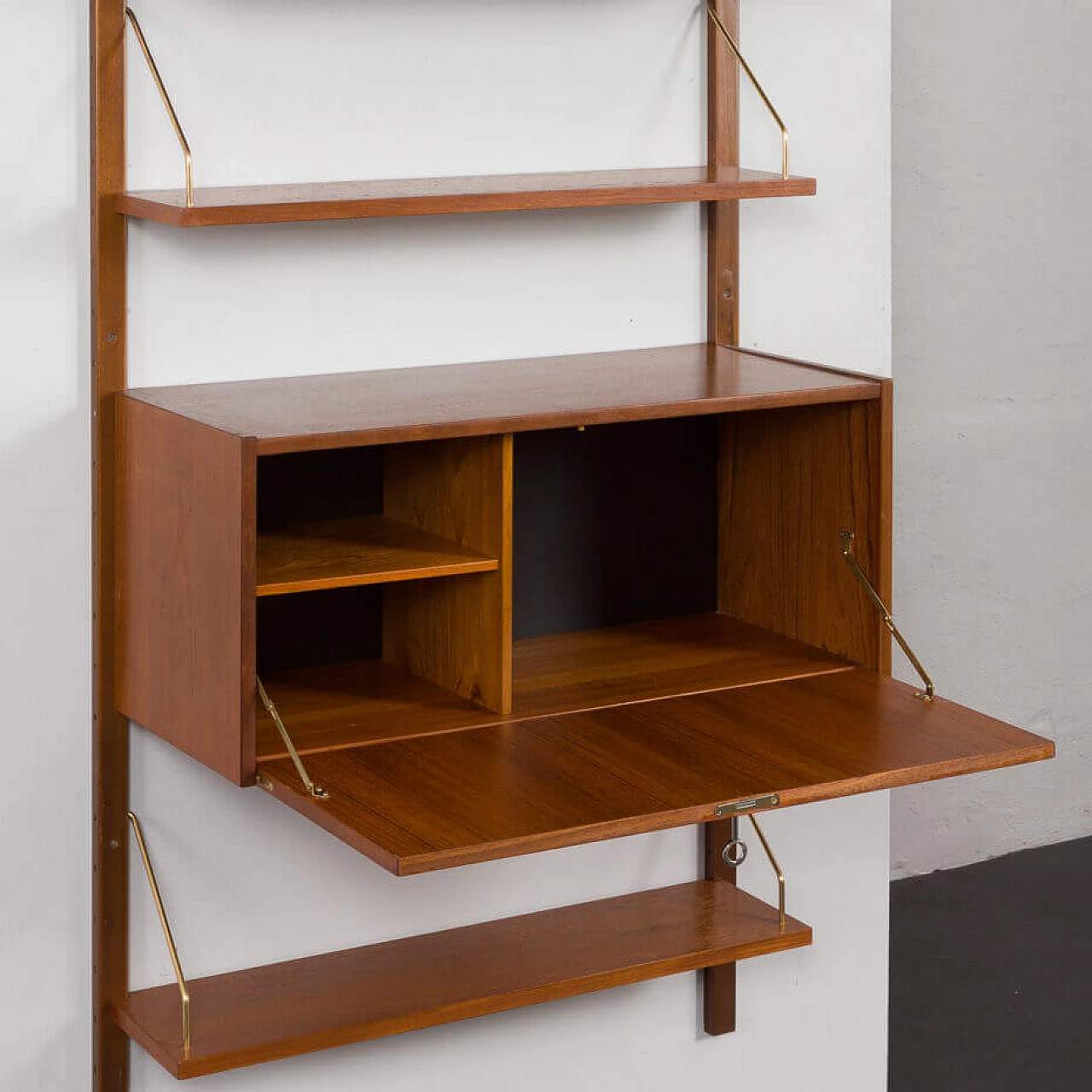 Danish one-bay bookcase with desk in the style of Poul Cadovius, 1960s 8