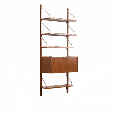 Danish one-bay bookcase with desk in the style of Poul Cadovius, 1960s