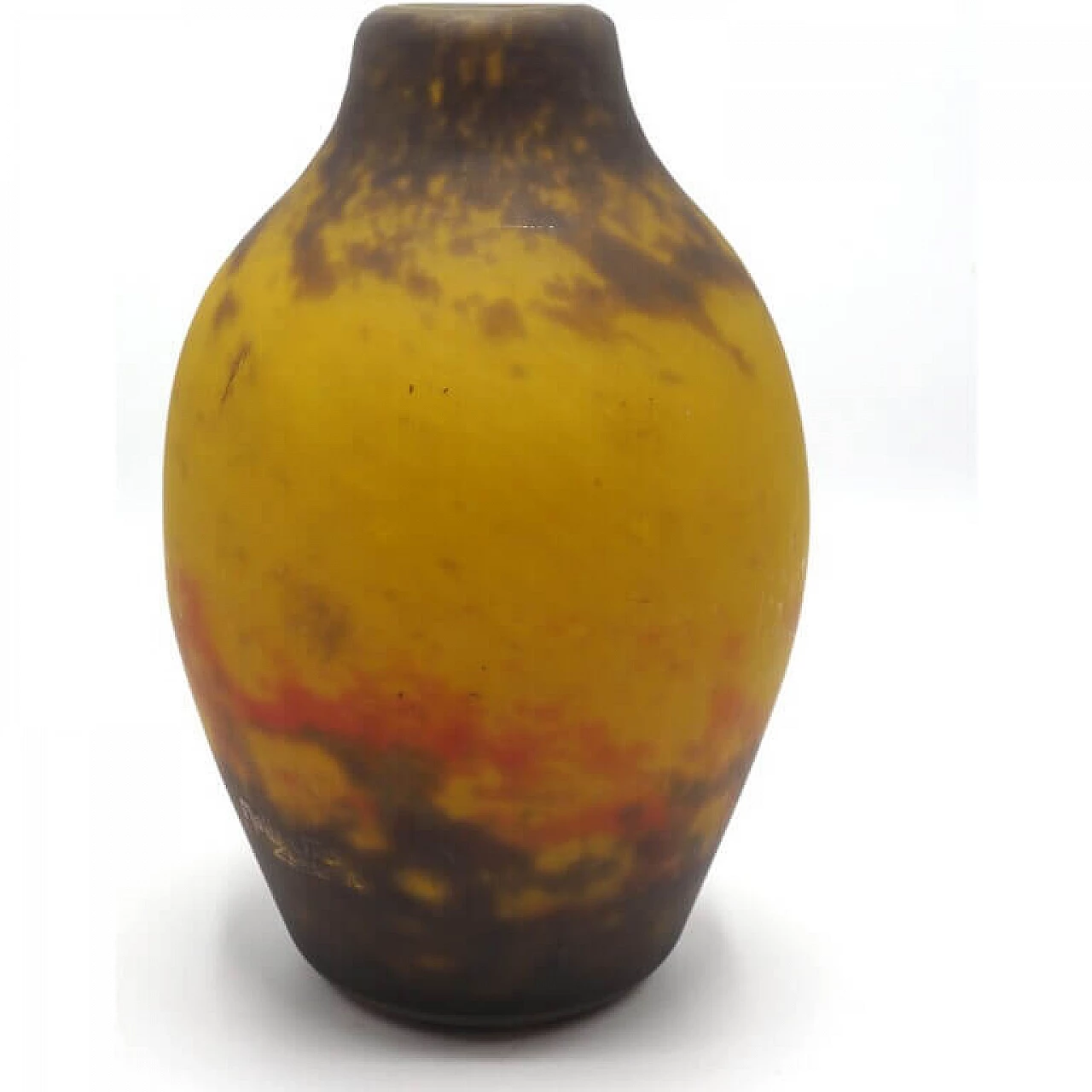 Ovoid glass vase by Muller Freres, 1920s 2