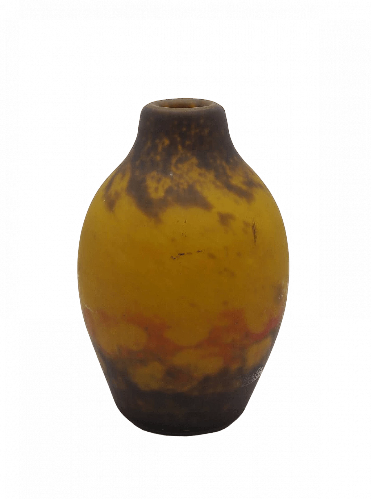 Ovoid glass vase by Muller Freres, 1920s 6