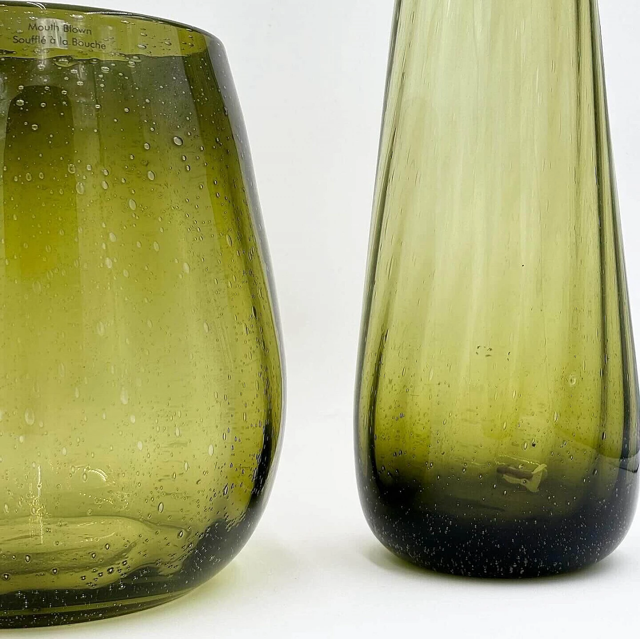 3 glass vases by Sia, 1980s 2