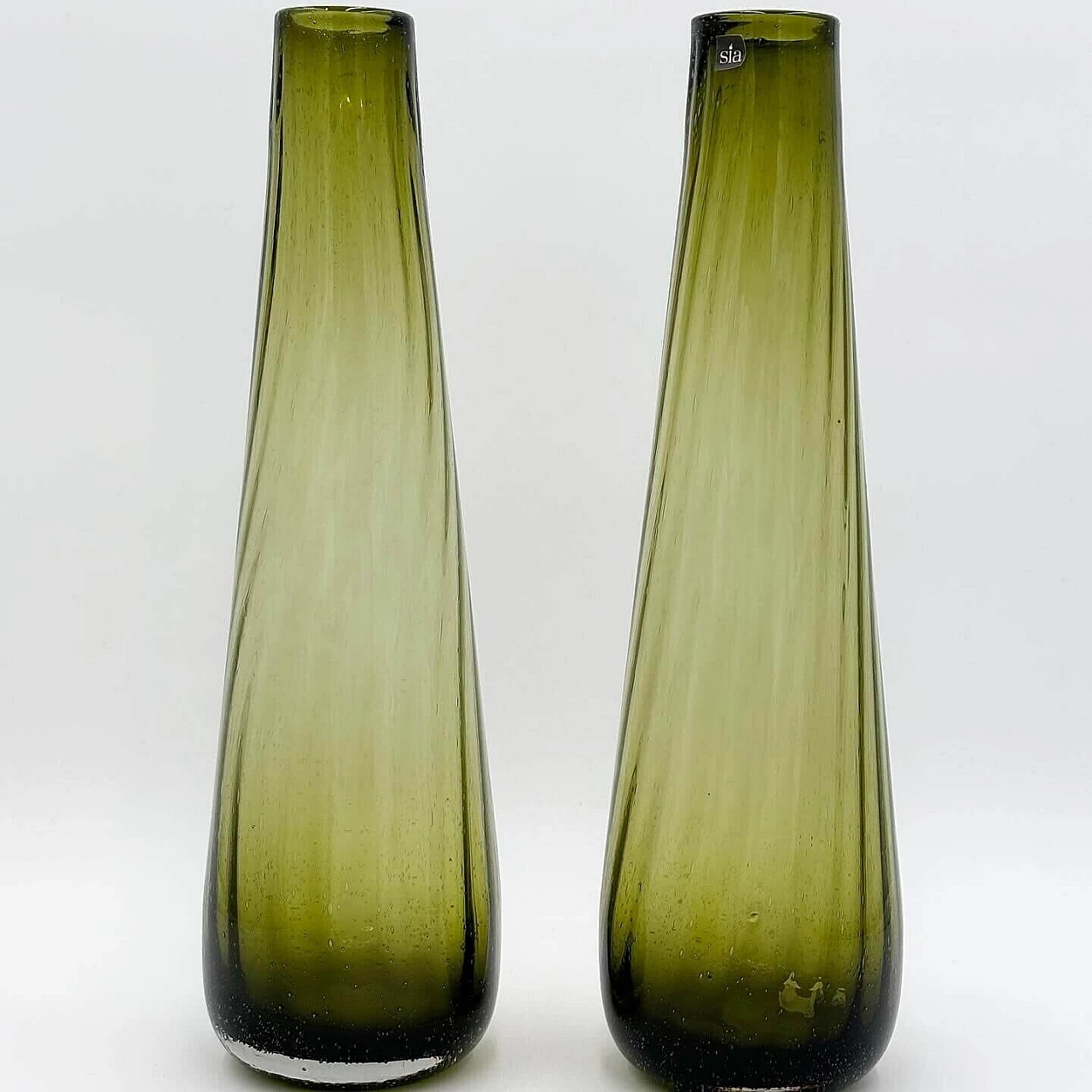 3 glass vases by Sia, 1980s 3