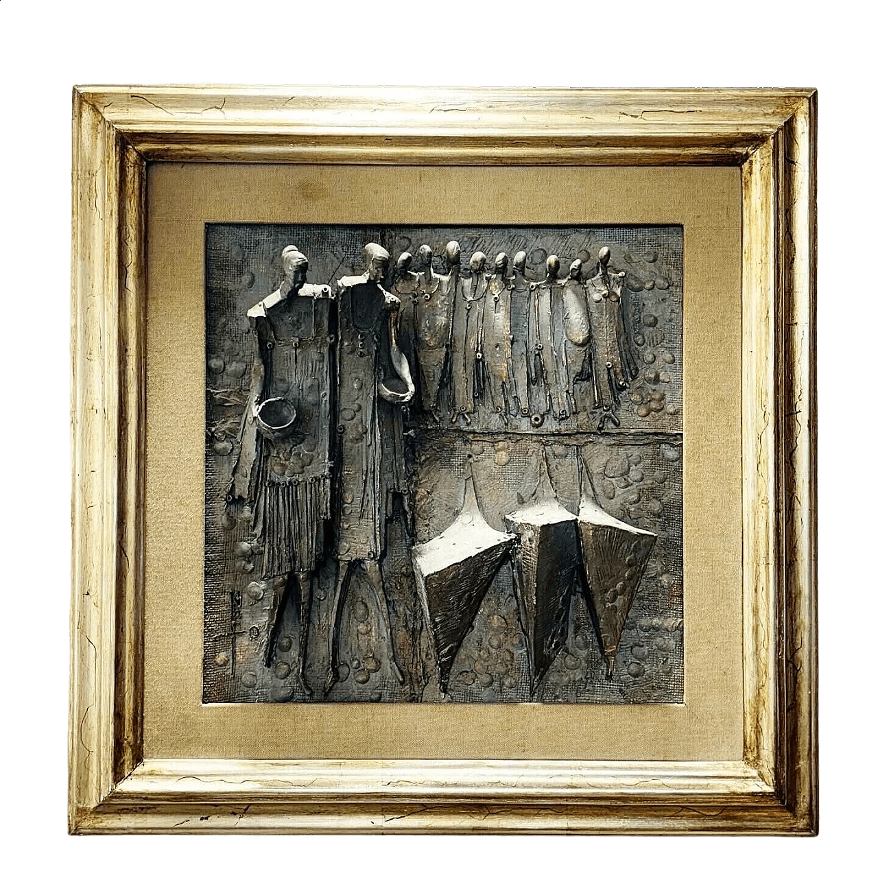 Clay bas-relief by Francesco Zoli, 1950s 6