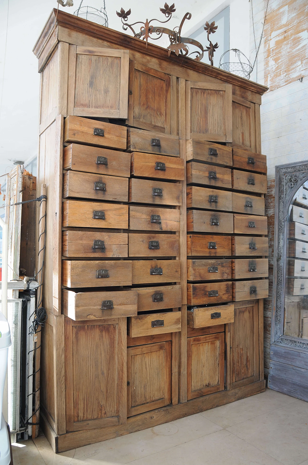 Liberty style oak storage chest of drawers, 1930s 2