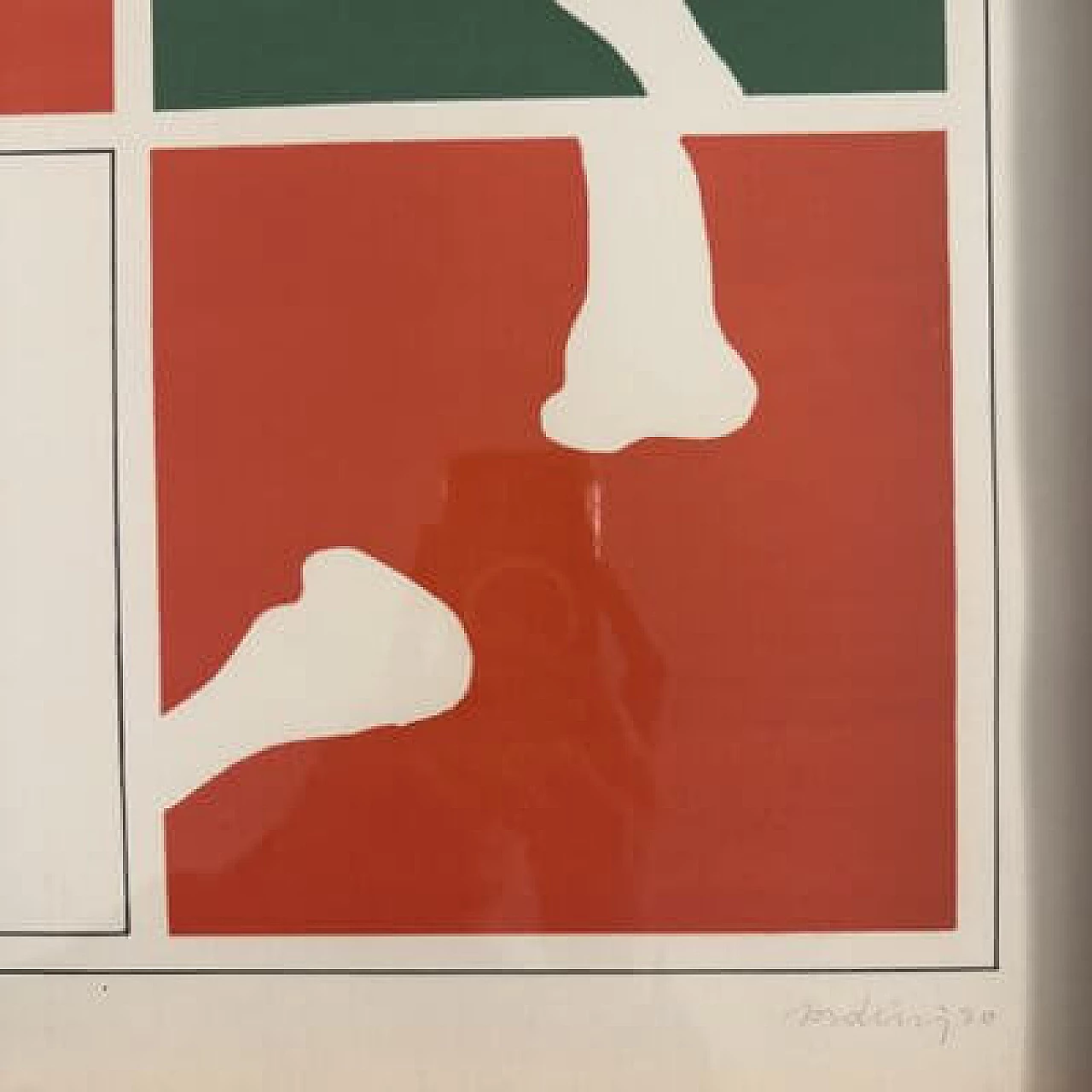 Ettore Sordini, Composition, lithograph, 1970s 5