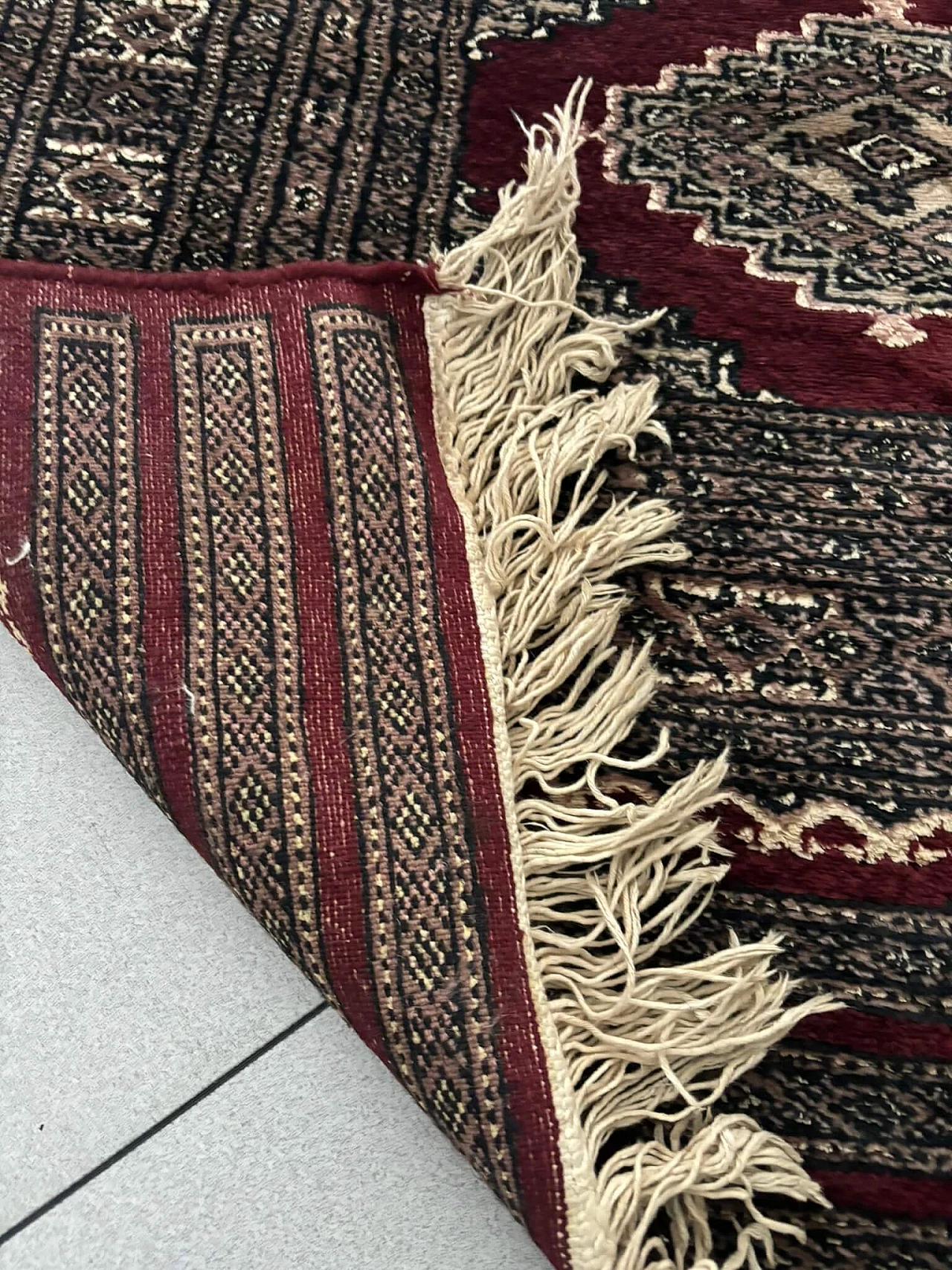 Bukara Pakistani carpet in pure wool, 1980s 2