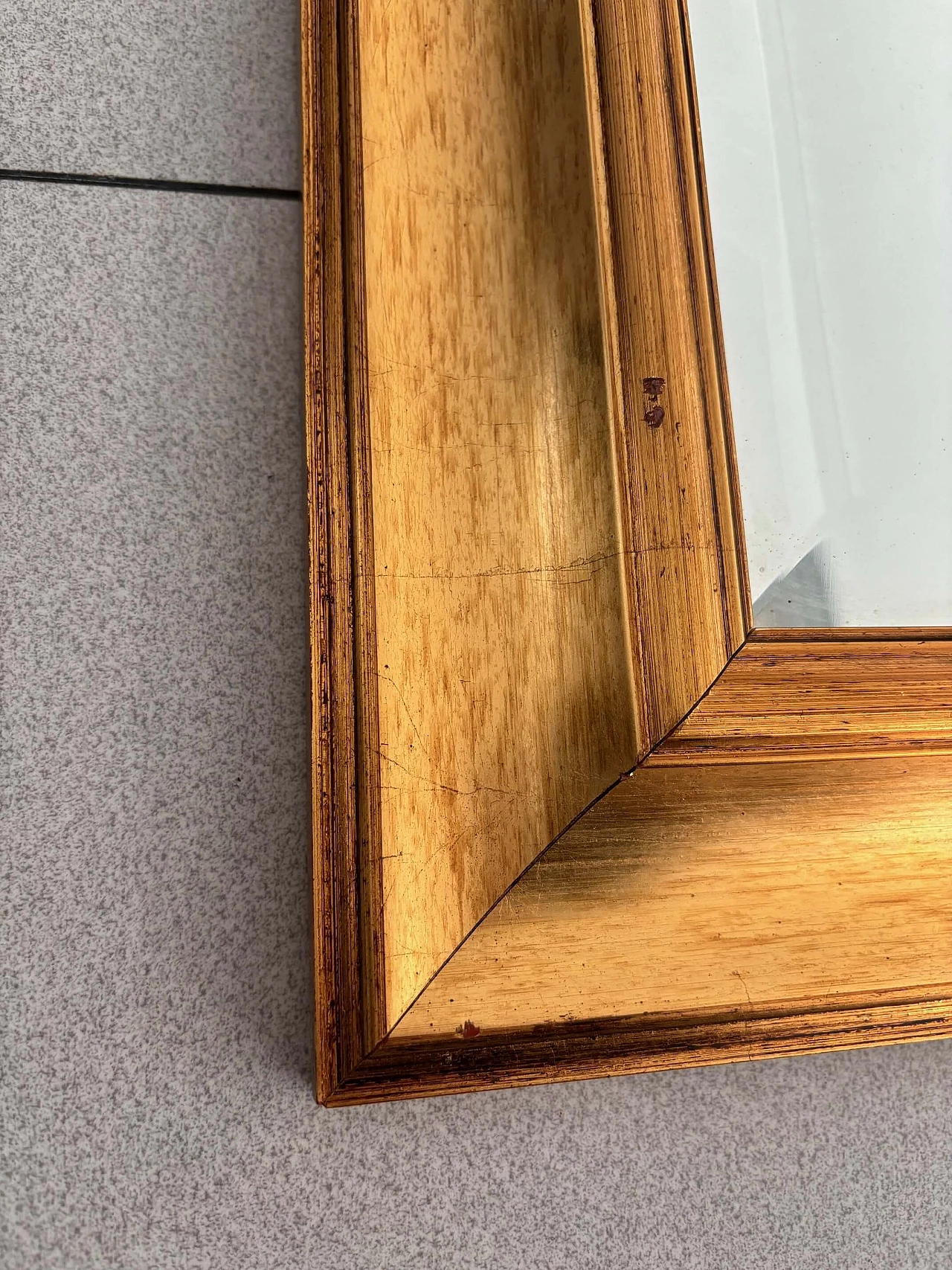 Rectangular mirror with wooden frame, 1960s 2