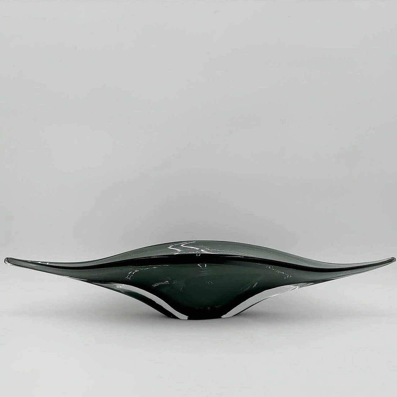 Smoked submerged Murano glass centerpiece, 1960s 1