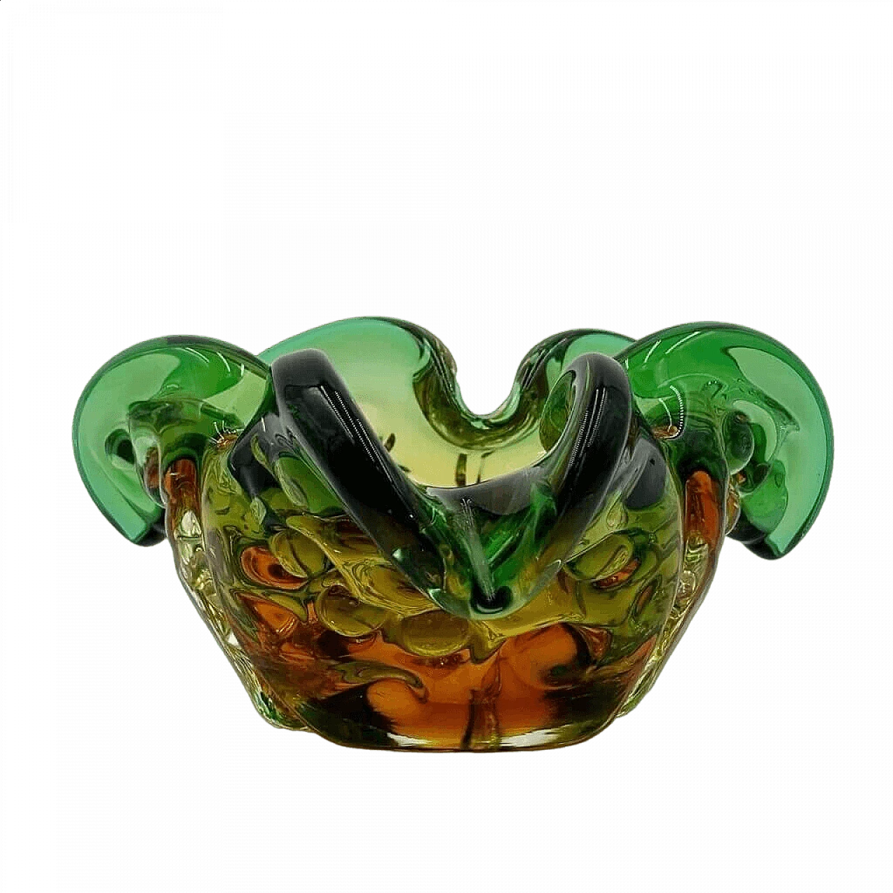 Submerged Murano glass clover ashtray, 1970s 6