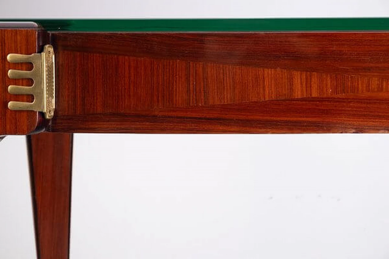 Rosewood dining table with glass top, 1950s 11