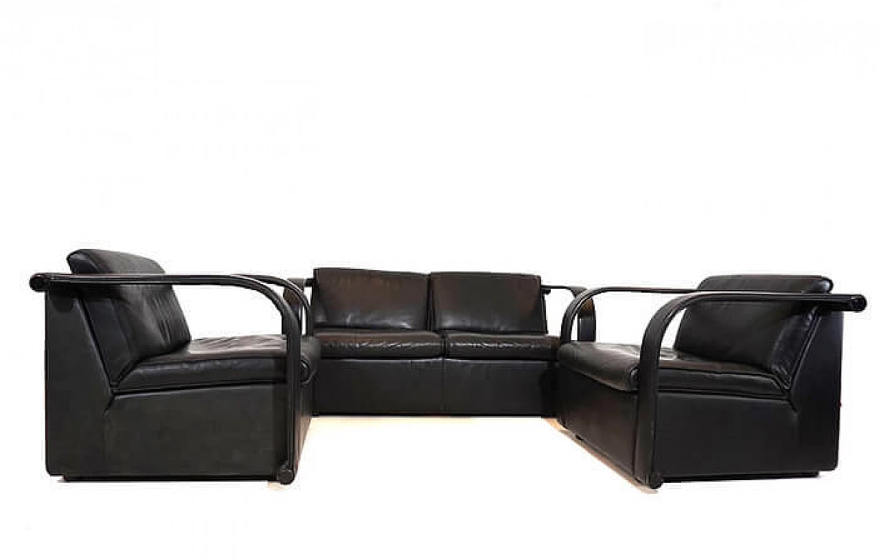 Arcona sofa and pair of armchairs by Otto Zapf for Art Collection, 1980s 1