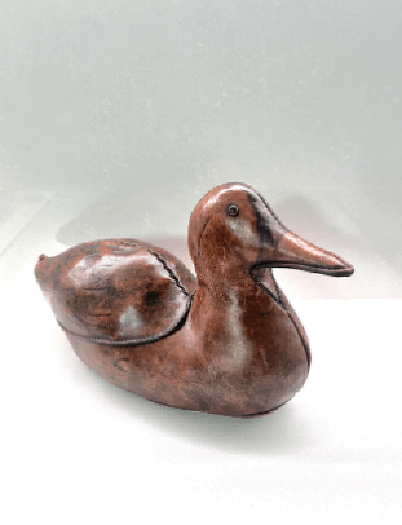 Leather Duck sculpture by Dimitri Omersa for Omersa, 1970s 2