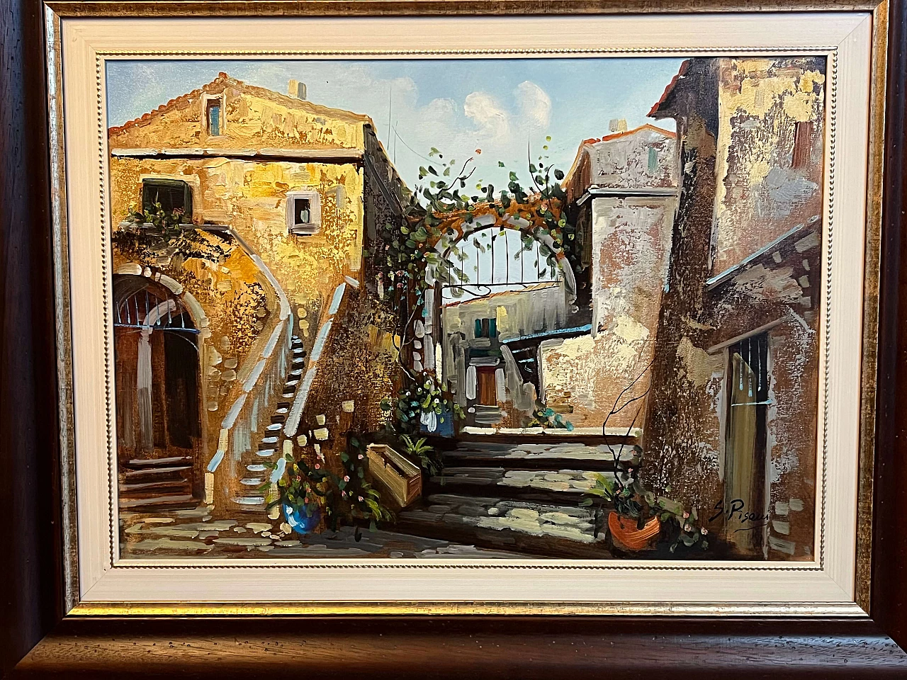 Giuseppe Pisani, Paesaggio, olio su tela, anni '80 2