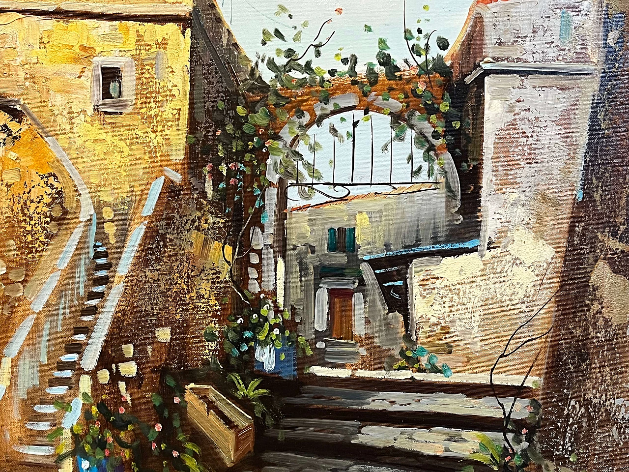 Giuseppe Pisani, Paesaggio, olio su tela, anni '80 5