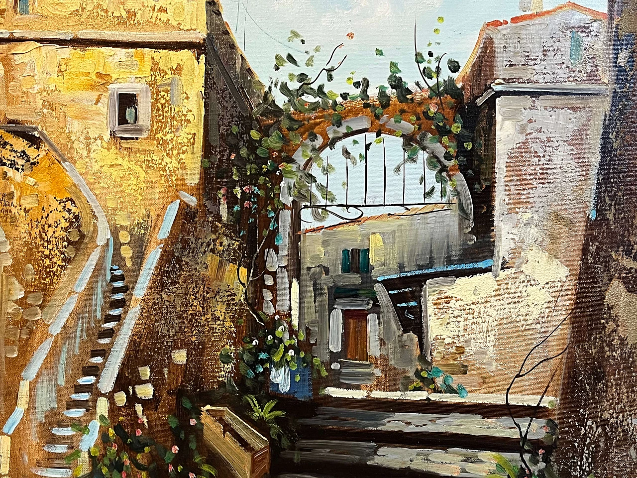 Giuseppe Pisani, Paesaggio, olio su tela, anni '80 6