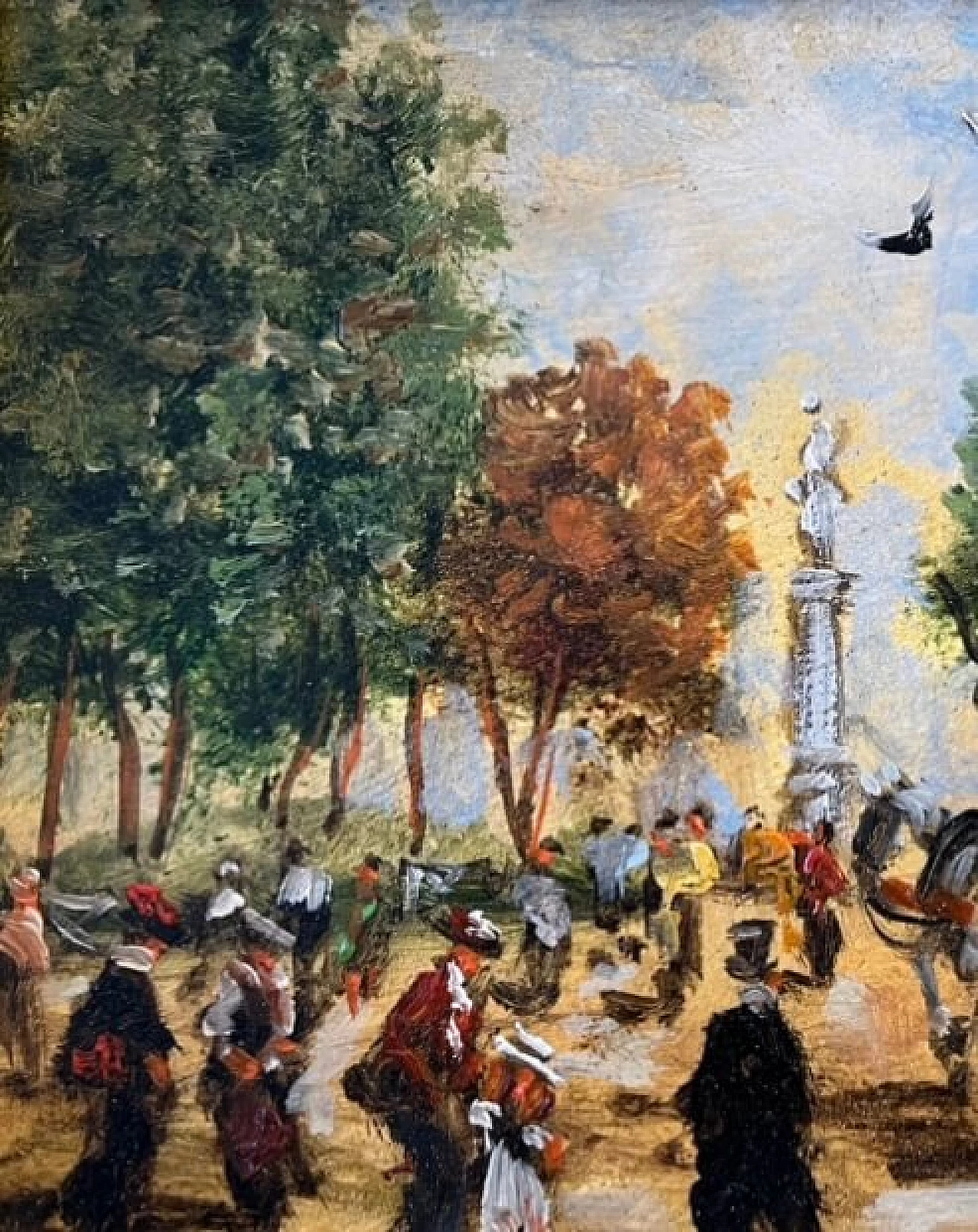 Turri, Parco Ducale di Parma, olio su tavola, inizio '900 5