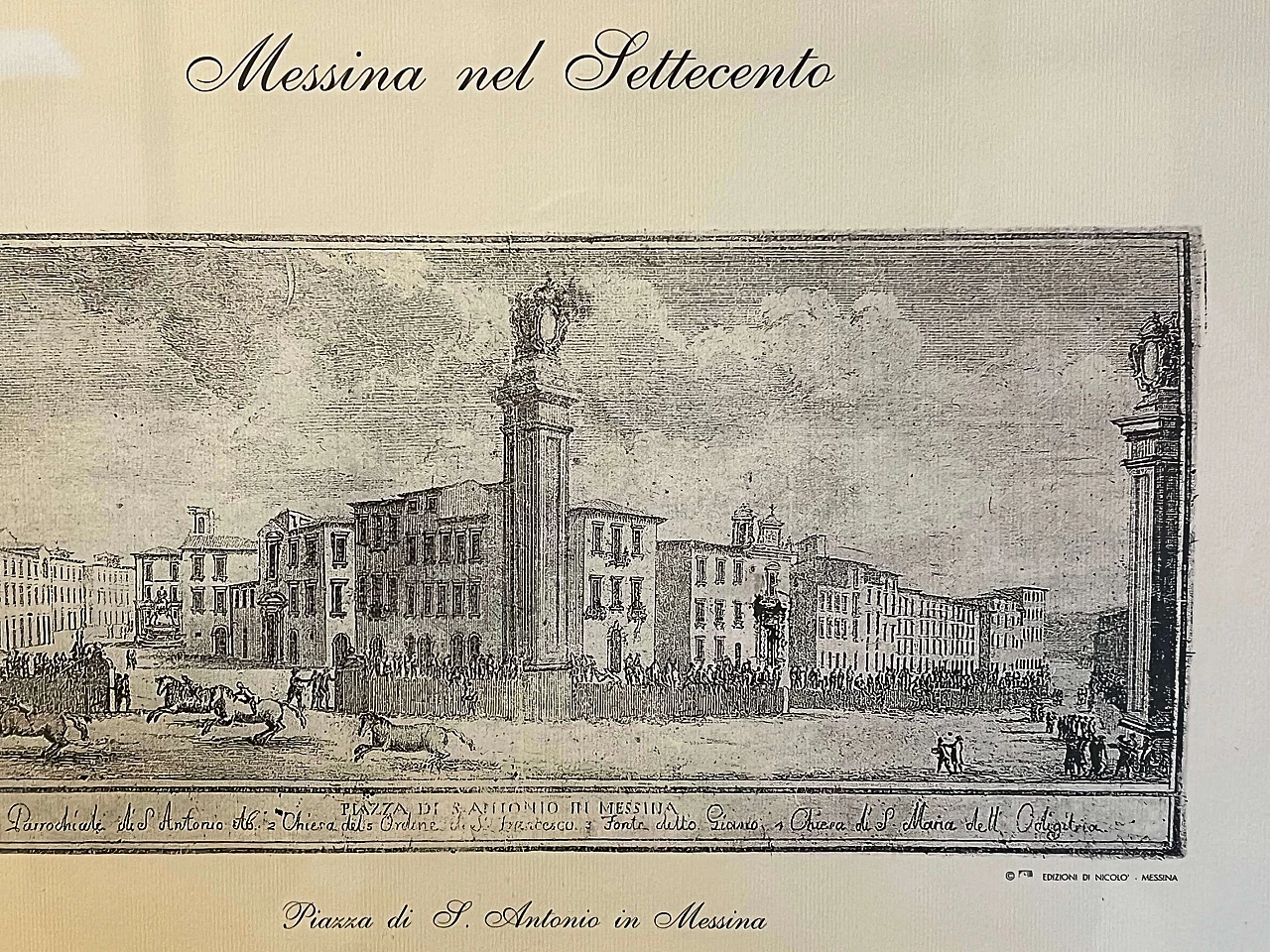 View of Piazza Sant'Antonio in Messina, print, 1950s 9