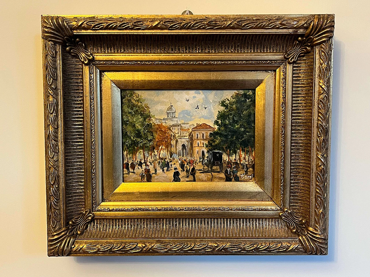 Turri, city view, oil painting on panel 2