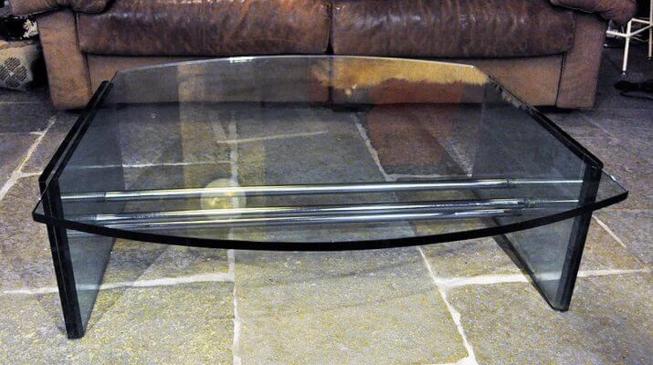 Burano 183 glass coffee table by Hiroyuki Toyoda for Simon Gavina, 1981 1