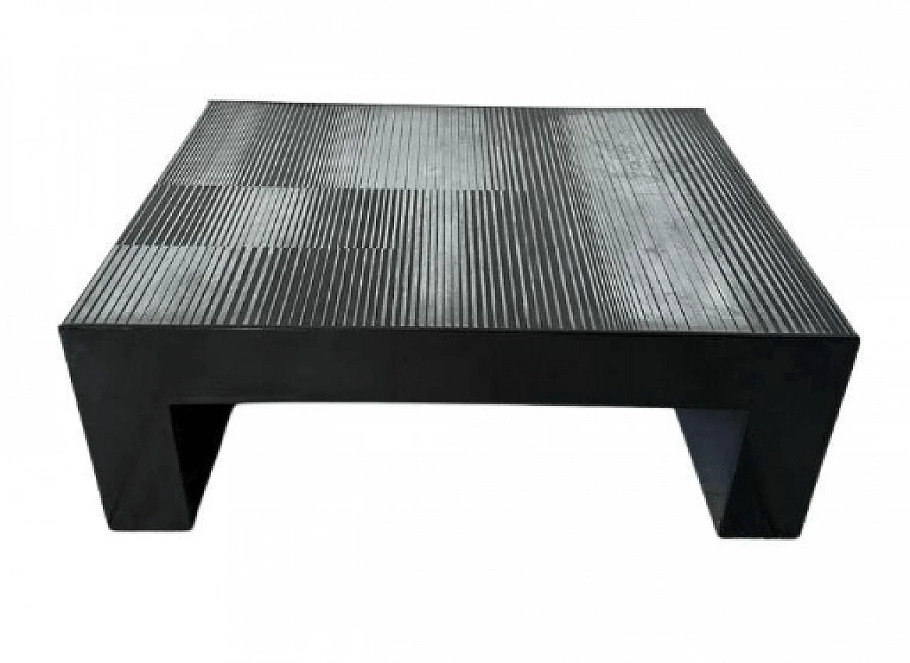 Lacquered wood and zinc coffee table by Nerone and Patuzzi Gruppo NP2, 1970s 1