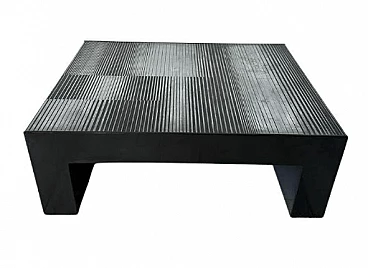 Lacquered wood and zinc coffee table by Nerone and Patuzzi Gruppo NP2, 1970s