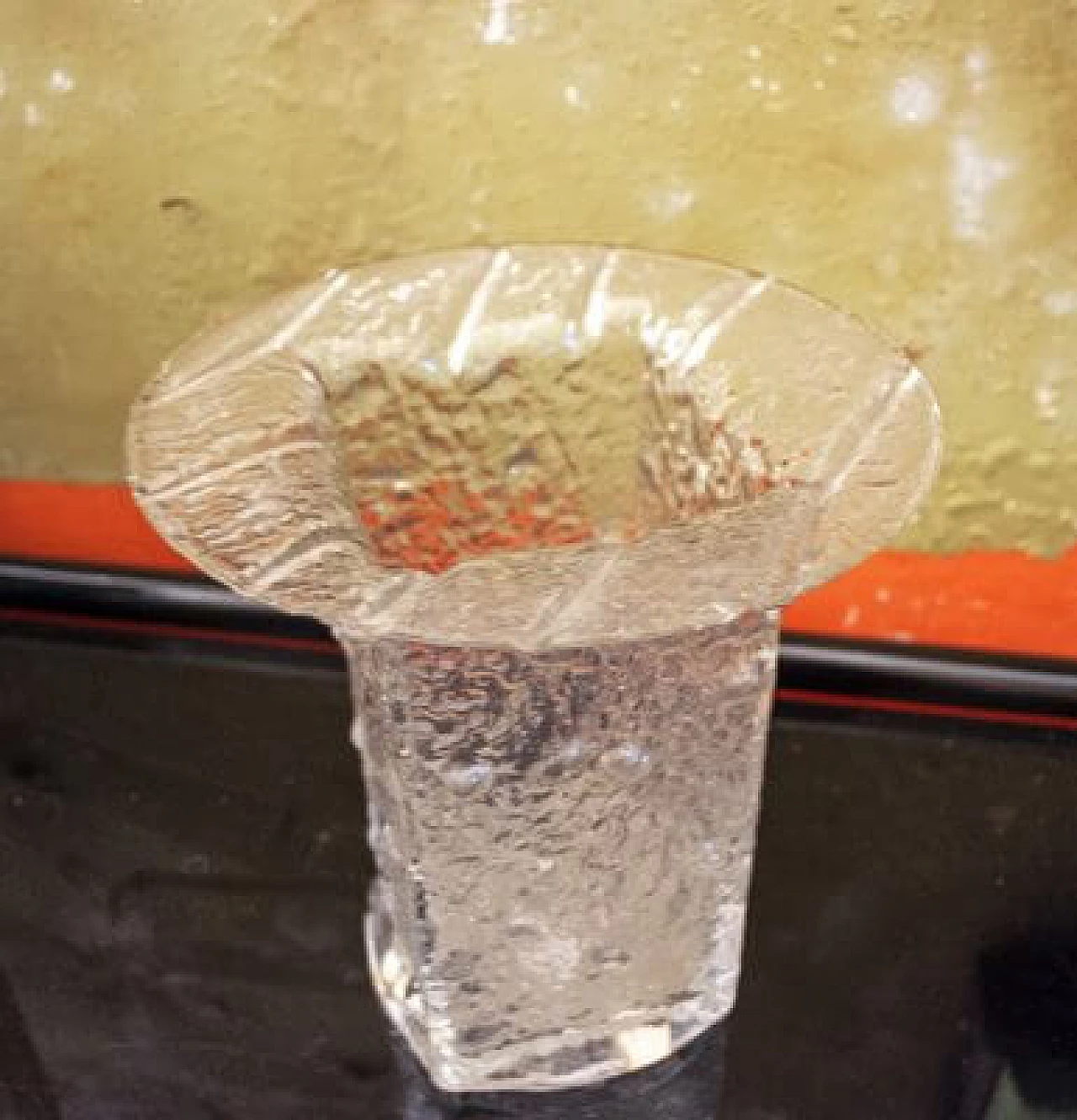 Vaso quadrato in vetro di Timo Sarpaneva per Iittala, anni '80 2