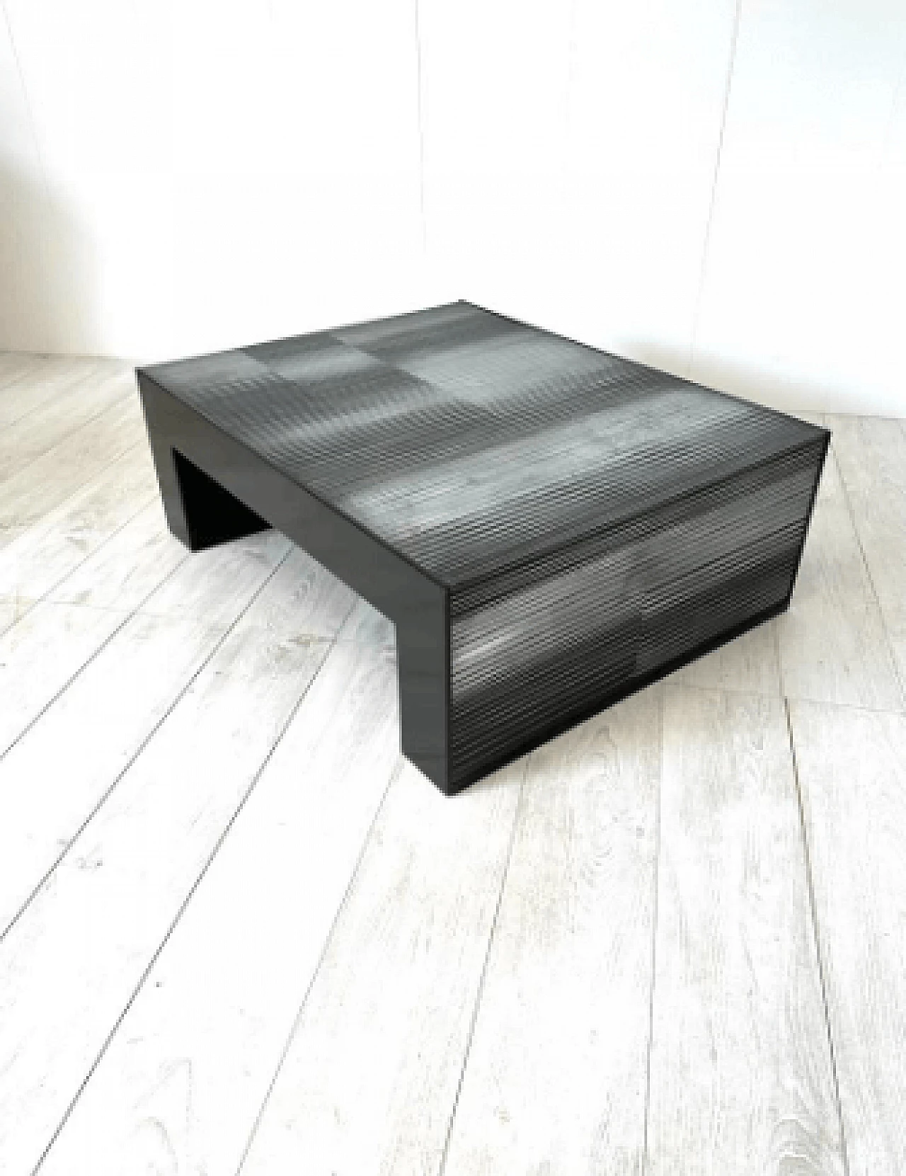 Lacquered wood and zinc coffee table by Nerone and Patuzzi Gruppo NP2, 1970s 4