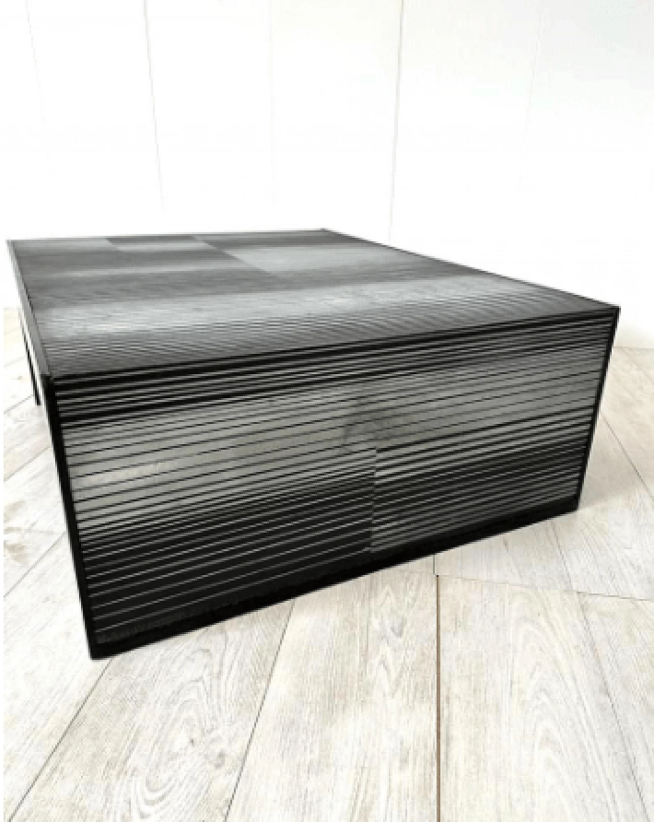 Lacquered wood and zinc coffee table by Nerone and Patuzzi Gruppo NP2, 1970s 7