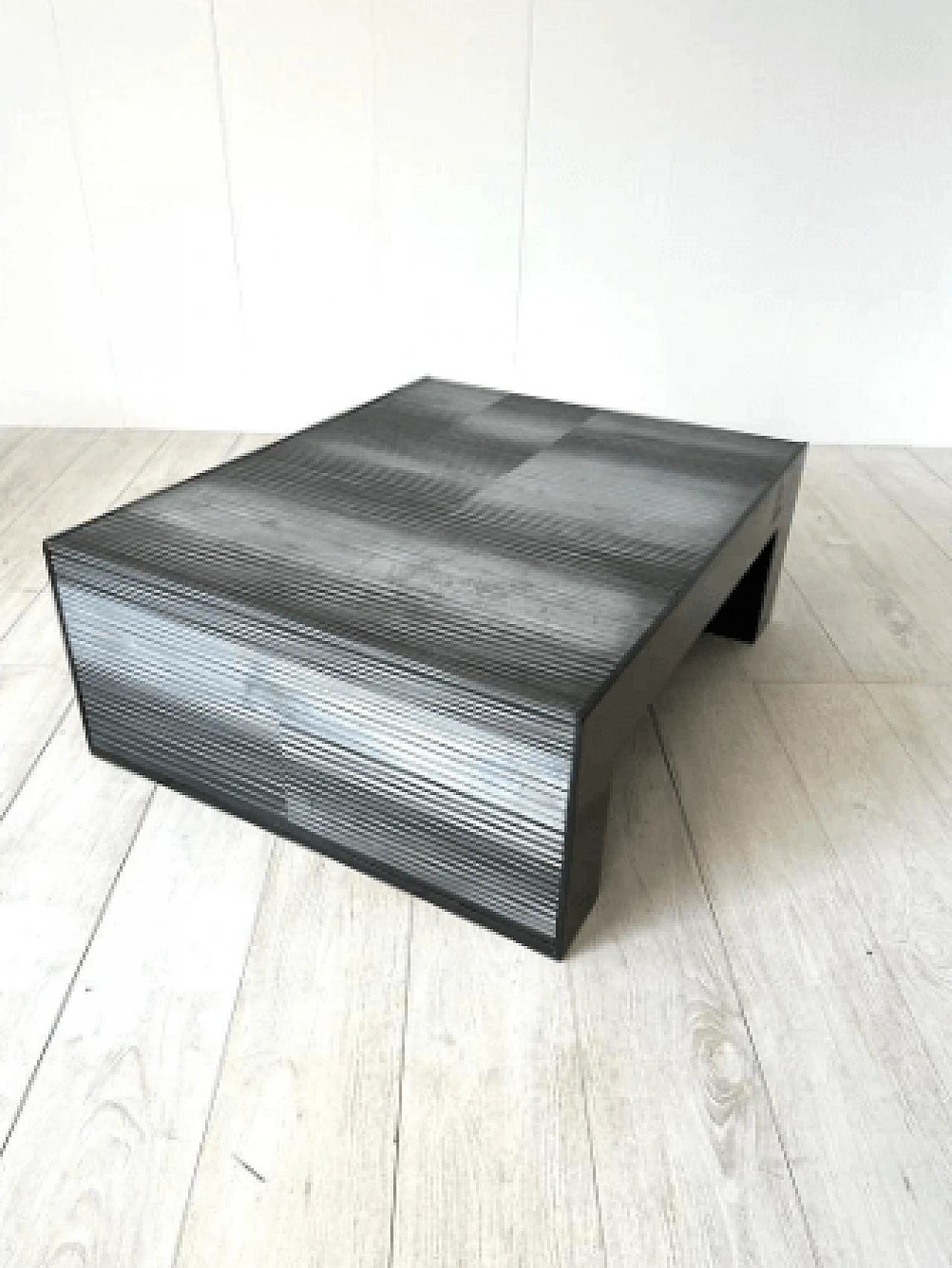 Lacquered wood and zinc coffee table by Nerone and Patuzzi Gruppo NP2, 1970s 8