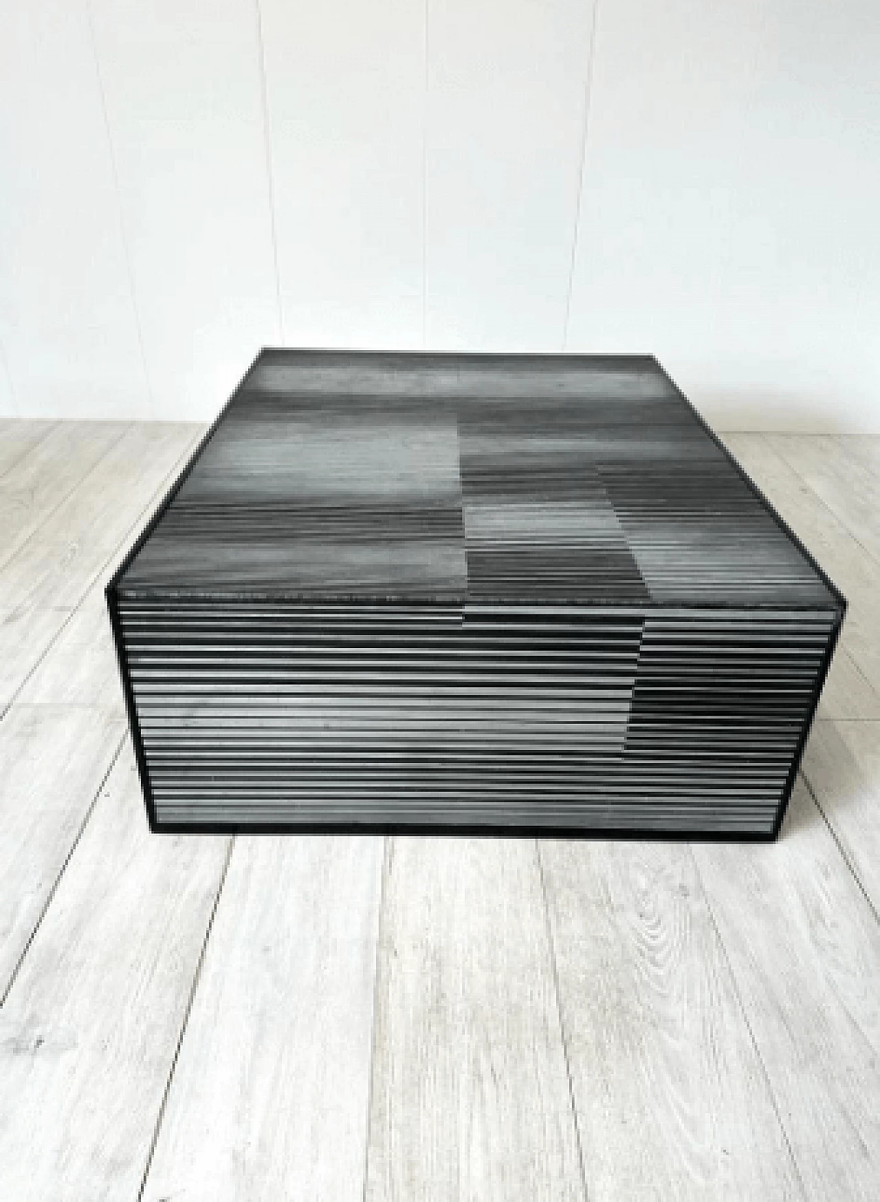 Lacquered wood and zinc coffee table by Nerone and Patuzzi Gruppo NP2, 1970s 11