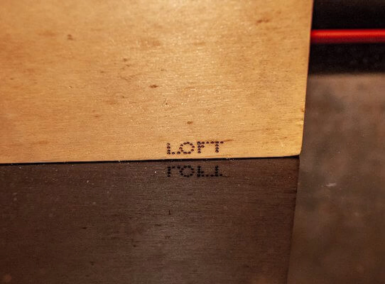 Loft, scultura ornamentale in legno e metallo, anni '70 8