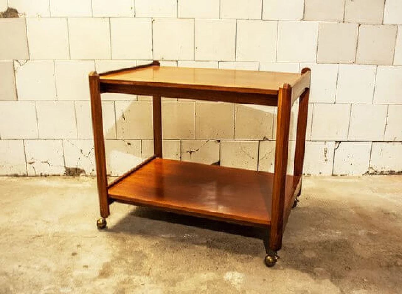 Teak bar cart, 1950s 2