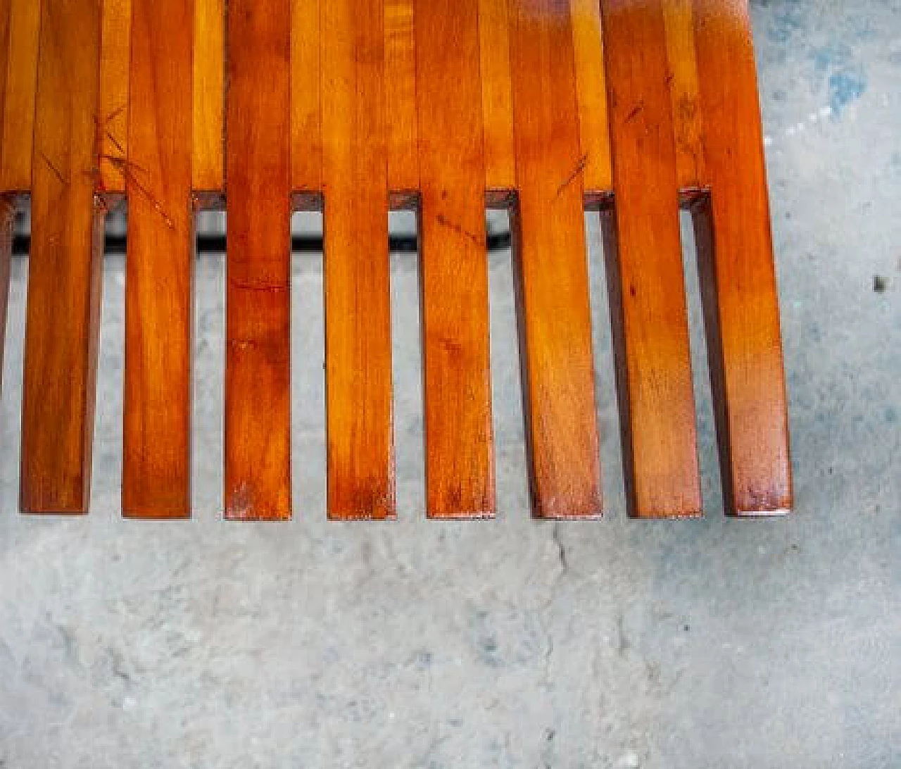 Cherry and metal coffee table in Ettore Sottsass style, 1950s 5