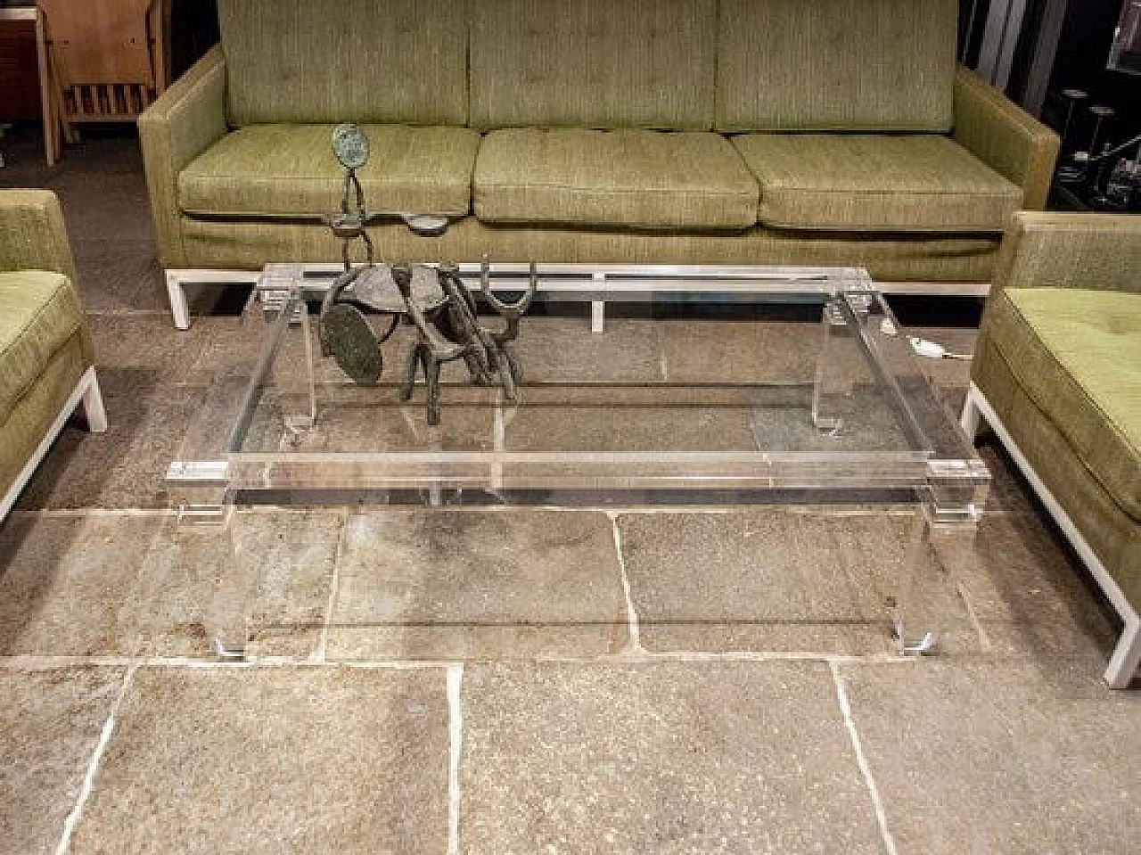 Acrylic glass coffee table from Fabianart, 1980s 2