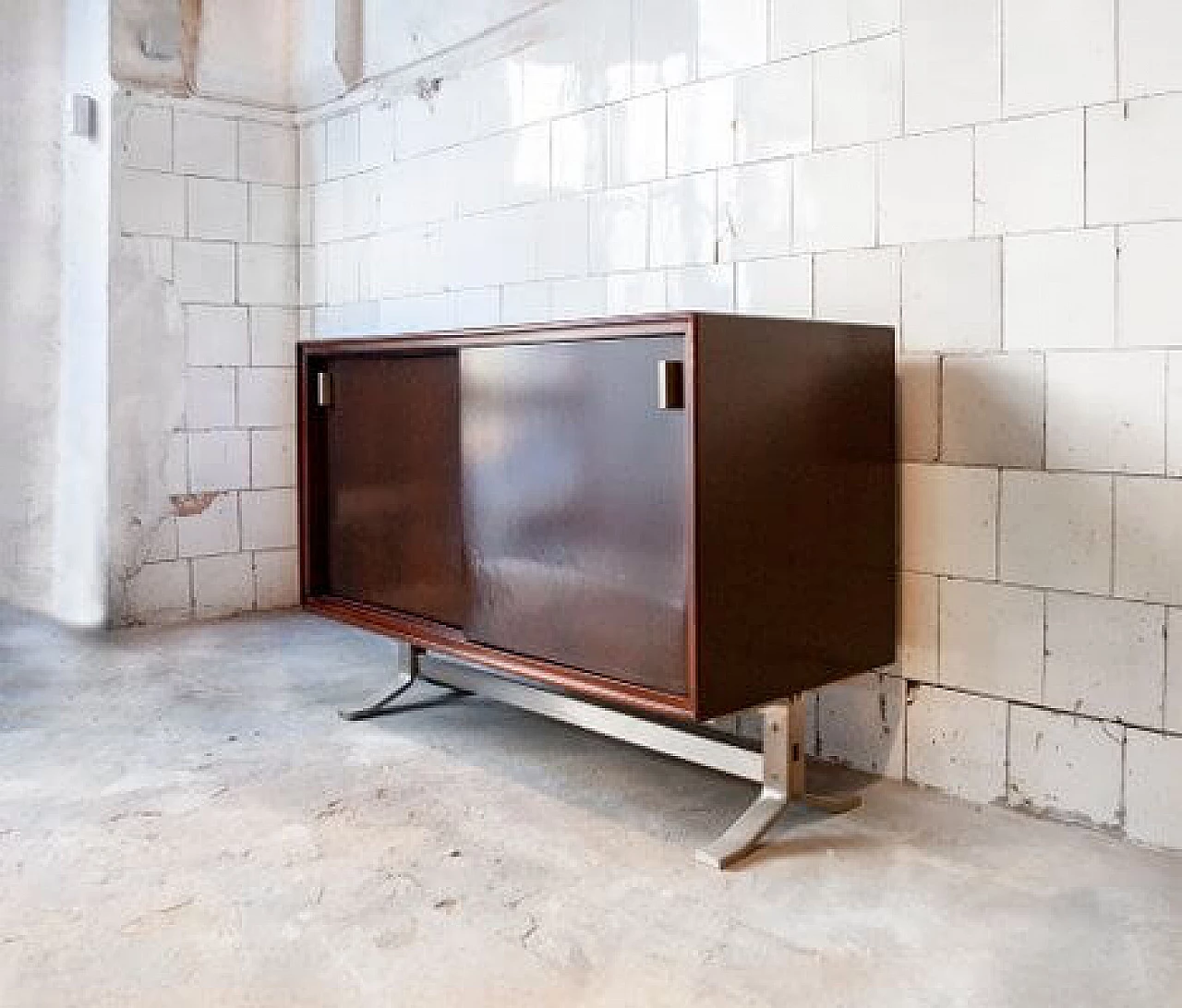 Sideboard in teak and steel by Gianni Moscatelli for Formanova, 1970s 2