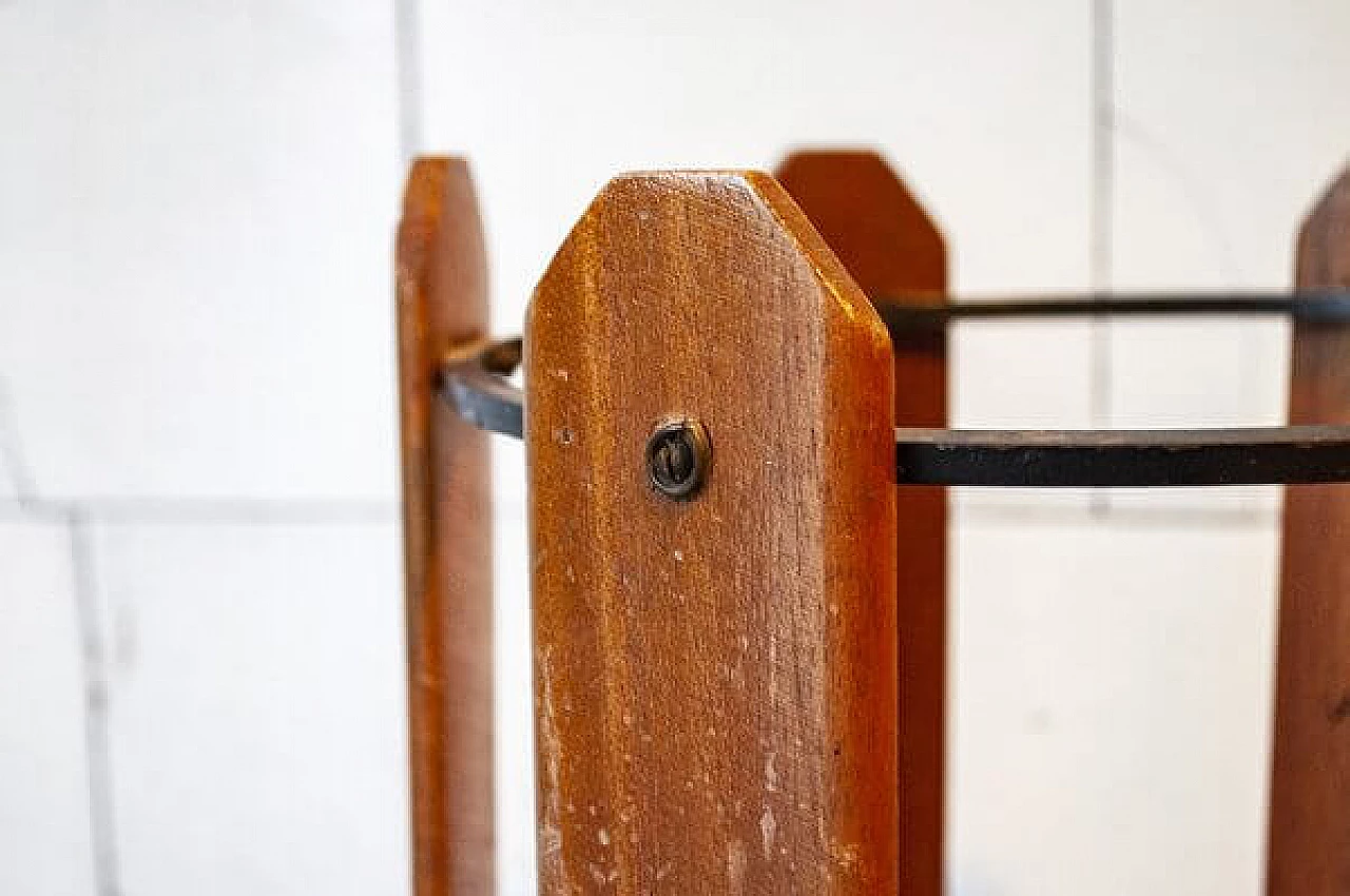 Umbrella stand in iron, aluminum and wood, 1950s 5