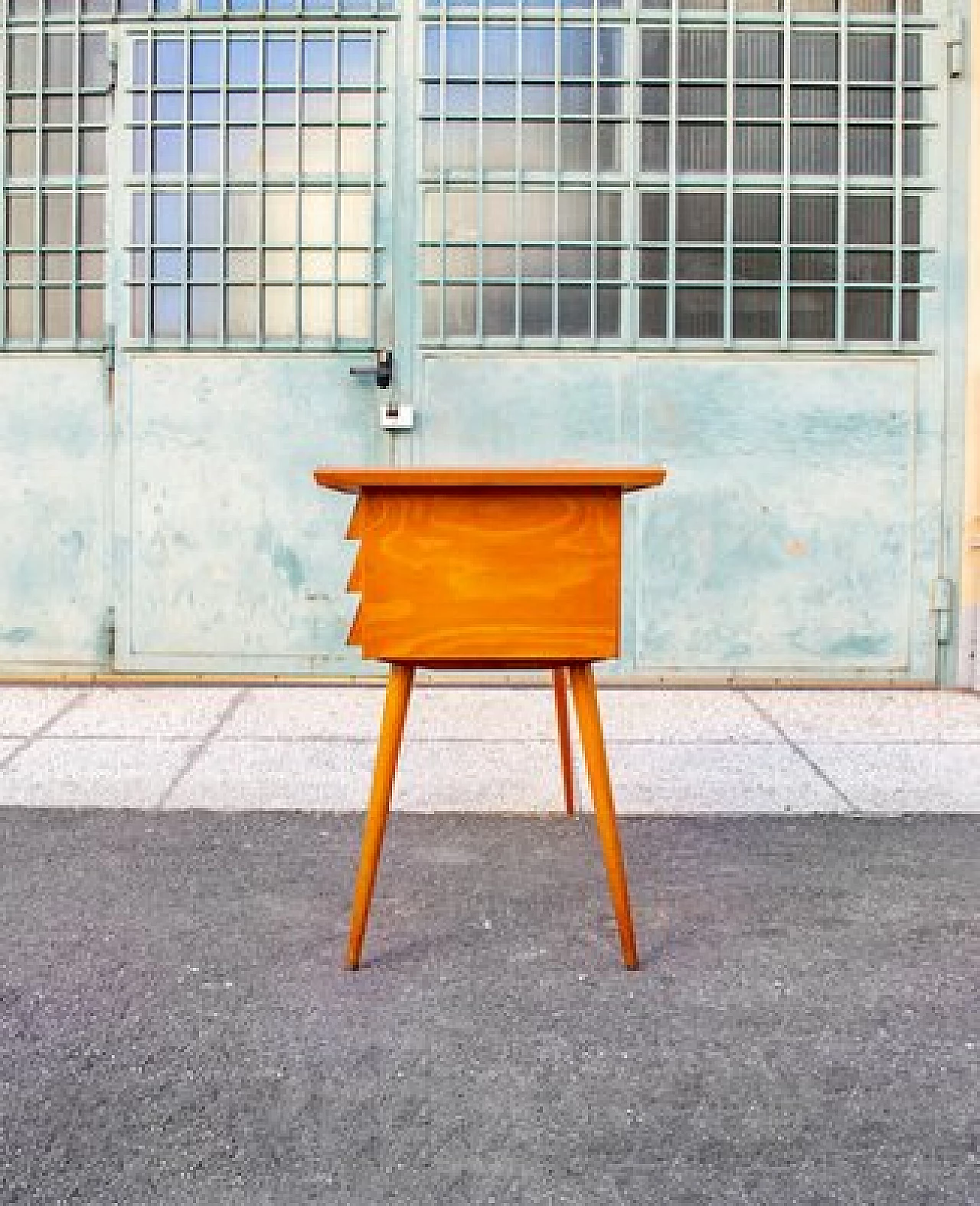 Beech and formica desk, 1950s 3