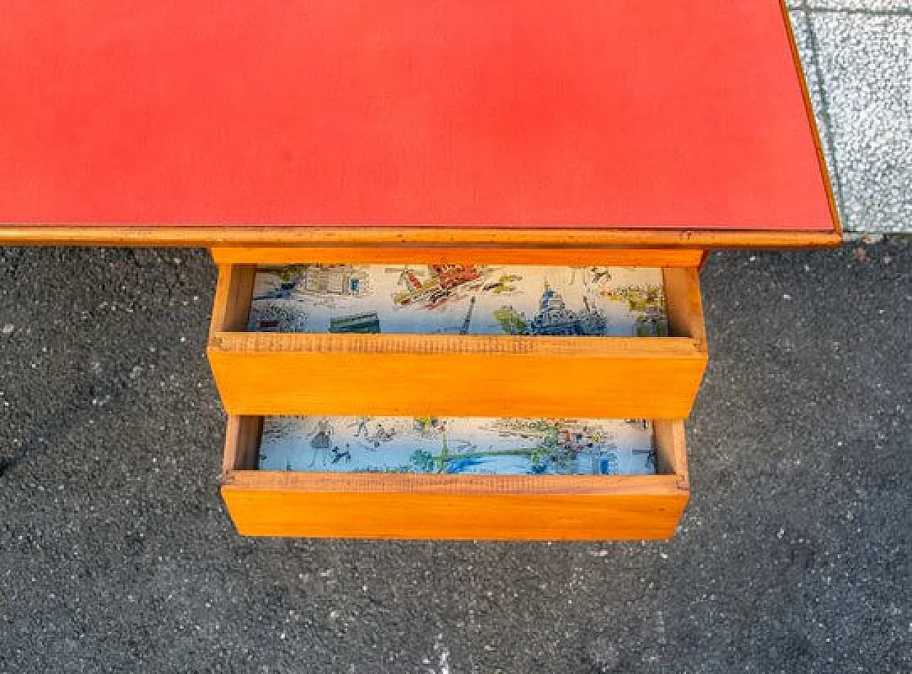 Beech and formica desk, 1950s 5