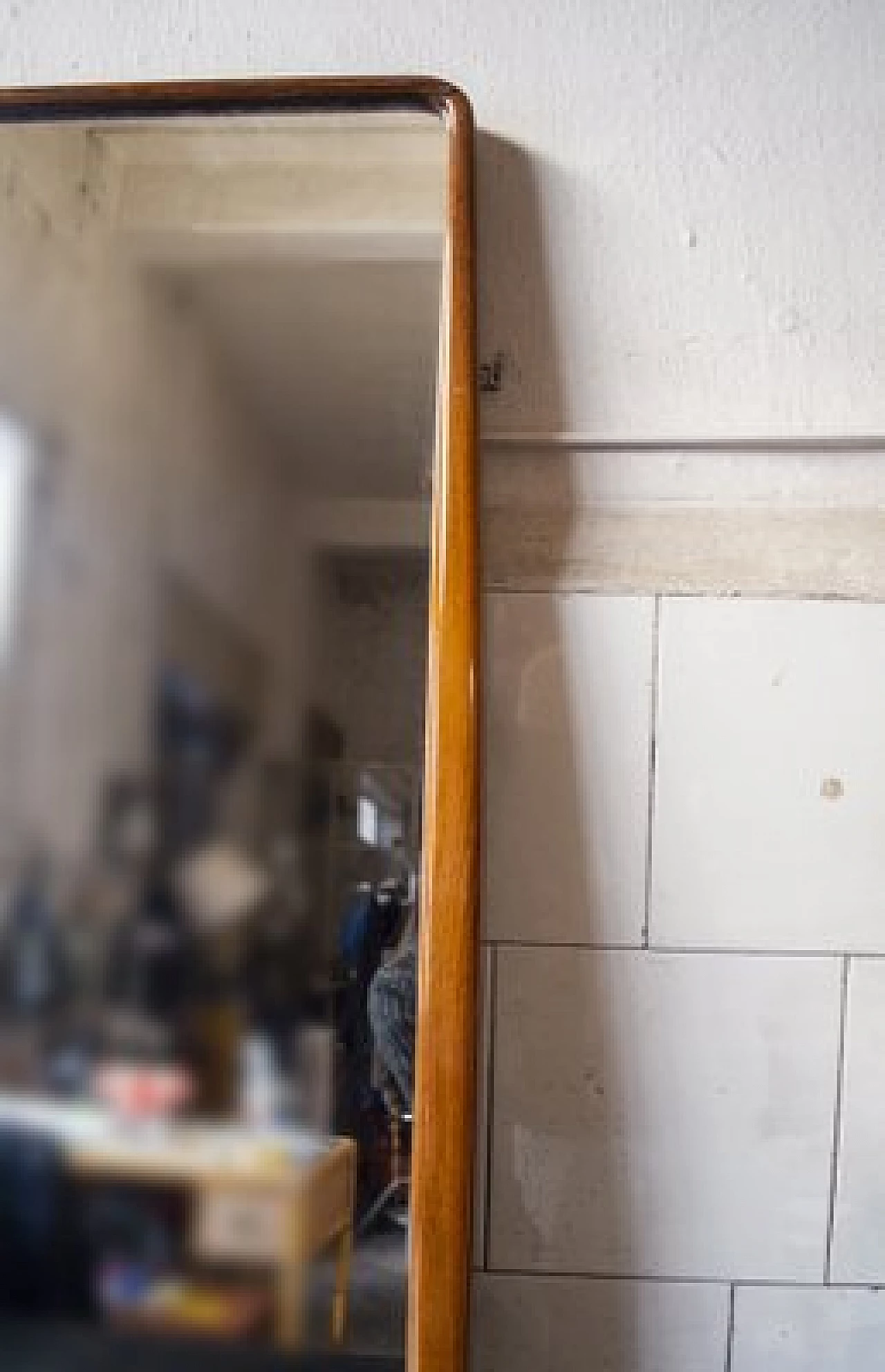 Mirror with wooden frame from La Permanente Mobili Cantù, 1950s 5