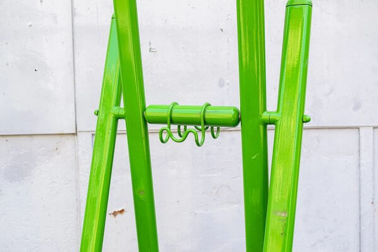 Clothes stand in green metal, 1970s 7